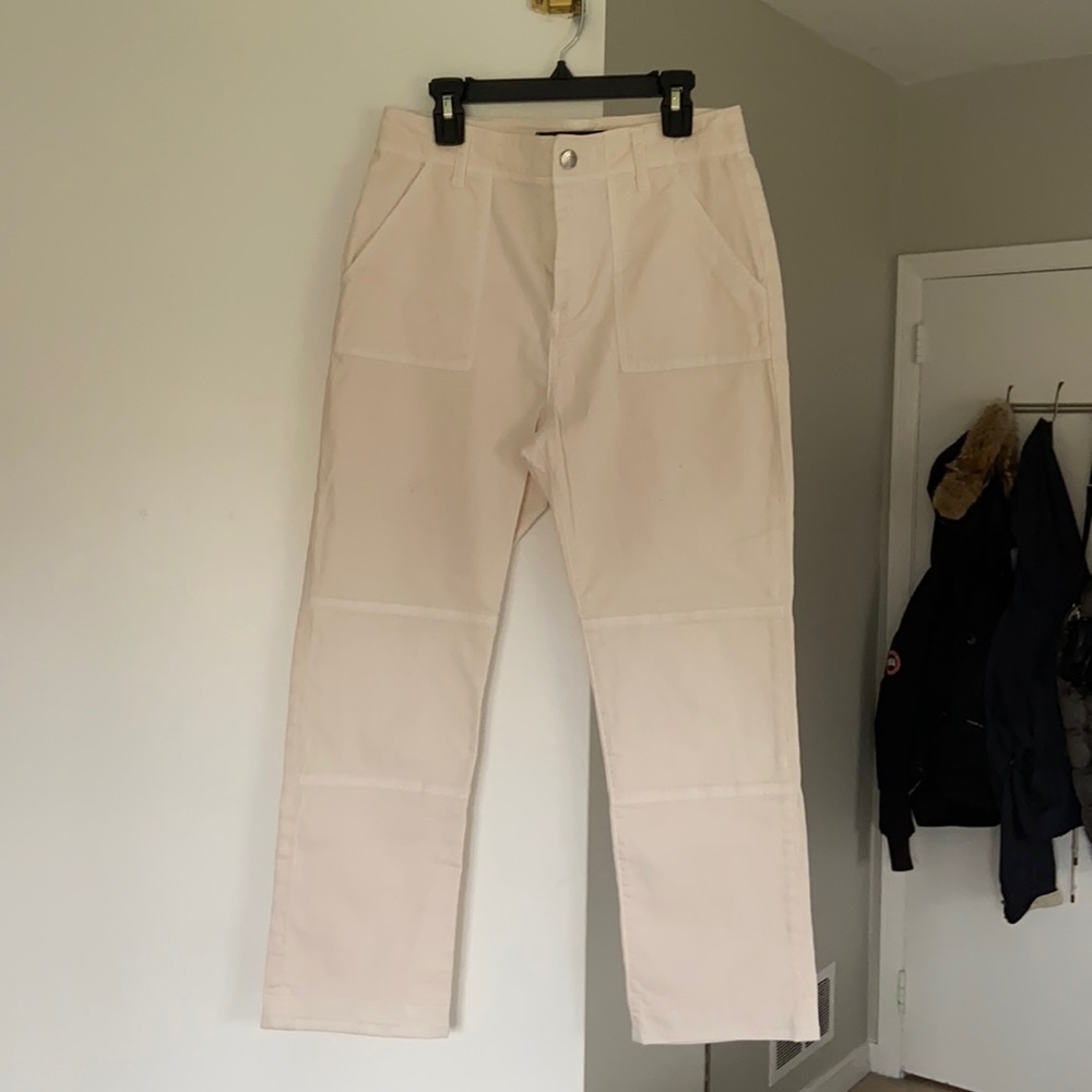 Veronica Beard Cargo Linen Cropped Pants NWOT